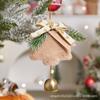 Decoraciones Navideñas Colgante de Campana Pequeña Lazo Fieltro Árbol de Navidad Colgante para Colgar en la Puerta Carrillón de Viento Arreglo de Ambiente