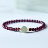 Pulsera de Granate Natural para Mujer Hecha a Mano con Cuentas Joyería de Cristal para Amigos Regalo de Vacaciones Cumpleaños
