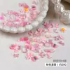 Accesorios mixtos para decoración de uñas estilo ins, camelia translúcida iridiscente, perlas versátiles, corazón, estrella y luna, decoraciones de resina para uñas