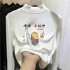 Roupa de baixo feminina com forro de fleece, novo estilo outono e inverno 2026 para crianças, roupa íntima, gola alta, blusa quente de outono para meninas pequenas