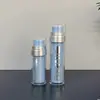 Frasco a vácuo azul recarregável de 30ml/50ml, sérum de camada dupla, creme facial, loção, amostra personalizada de produto para skincare