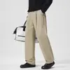 Pantalones Casuales de Color Sólido Estilo Lujo Ligero Old Money para Hombre Anyang, Otoño 2026 Nuevos Pantalones Rectos Simples Holgados de Trabajo, Transfronterizo