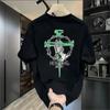 2025 verano nueva camiseta coreana de hombre manga corta algodón cuello redondo alta gama 200g camiseta de algodón para hombre top blanco