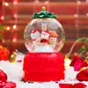 Nuevo producto transfronterizo: Caja de música de bola de cristal brillante de Papá Noel, un regalo de Nochebuena para amigos, decoración de habitación, adorno de escritorio