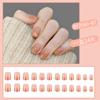 Unhas Vestíveis Frescas Pequenas, Várias Opções, Adesivos de Unhas Postiças Removíveis, 24 Peças, Adesivos de Unha para Manicure Blush, Produtos Acabados Atacado