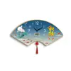 Reloj de Pared Decorativo Pintura en Forma de Abanico Reloj de Pared para Restaurante Reloj de Pared Montado en Pared Estilo Chino Nuevo Reloj para el Hogar con Calendario