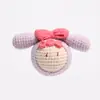 Pendente Coolomi de lã acabado feito à mão em tricô chaveiro de crochê joia bolsa de lã tecida pingente de boneca