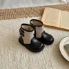 Botas XSH Venice para Niños Estilo Coreano Retro Botas de Cuero con Temática de Bosque, Botas Altas hasta la Pantorrilla, Unisex, Cremallera Lateral, Estilo Francés