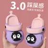 Zapatos de agujero para bebé de bola de carbón, pantuflas para niños, verano, bebés, niños pequeños, niñas, interior, antideslizantes, dibujos animados, sandalias para niños