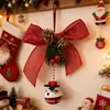 Adornos de Campana de Navidad, Lazos de Terciopelo, Piñas de Árbol de Navidad, Bolas de Navidad, Suministros para Decoración de Escenas, Pequeños Adornos Colgantes