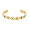 Pulsera Europea y Americana Sentido Avanzado Hueca Ojos Azules Acero Inoxidable Pulsera Ins Moda Ojos del Diablo Sin Caer Pulsera