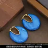 Moda Transfronteriza Exquisitos y Elegantes Brazaletes para Oreja y Pendientes de Resina Estilo Resort, Lujo Ligero, Sensación de Alta Gama, Pendientes Simples y Elegantes al por Mayor