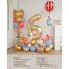 Set de columna de globos con números temática de circo, decoración de escena para fiesta de cumpleaños infantil y accesorios para fotos