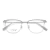 Estilo Business Casual Moderno com Armação de Sobrancelha Armações de Óculos de Alta Qualidade em Tr+Titânio com Revestimento Ip a Vácuo, Podem Ser Equipadas com Lentes, Atacado em Danyang