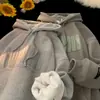 Sudadera con capucha de peso pesado estilo americano para hombre, Invierno, Ajuste holgado, Top casual versátil, Estampado de espuma, Chaqueta unisex, Moderna