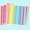 Folha de Adesivos de Coração Adesivos Decorativos DIY Adesivo de Coração Colorido Degradê Arco-Íris Conjunto de Adesivos em Formato de Coração Adesivos Adesivos