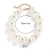 Estilo Elegante Francês Colar Pulseira de Pérolas Artificiais Costuradas Temperamento Contas Redondas Ajustável Joias Atacado