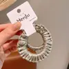 Scrunchie de Cetim Plissado Simples Estilo Francês para Mulheres, Elástico de Cabelo de Alta Elasticidade Que Não Danifica o Cabelo, Acessório de Cabelo para Rabo de Cavalo