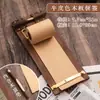 Clip de Portanotas Retro Colgante Rollo de Papel para Notas Desprendible Ins en Blanco Bloc de Notas de Madera Libro de Mensajes en Blanco