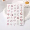 Manicure de Rosa Manicure Japonesa de Fogos de Artifício Deslumbrantes Adesivos de Unha Série II Flor Prateada Fogo Adesivos de Unha