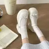 Sapatos de Couro da Moda com Salto Alto e Bico Baixo, Estilo Verão 2025, para Usar com Saias, Sapatos Mary Jane com Solado Grosso Aumentador de Altura, Estilo Francês, para Mulheres