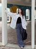 Camisa blanca de nicho con diseño Skin Sense para mujer de talla grande, cárdigan de solapa que combina con todo para mujer, chaqueta con diseño irregular Sense