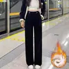 Pantalones para mujer embarazada con forro polar, para personas petite, primavera y verano, ropa exterior, engrosados, cálidos, no constriñen el vientre, sin soporte para el vientre, para pantalones de capa base de mujer embarazada