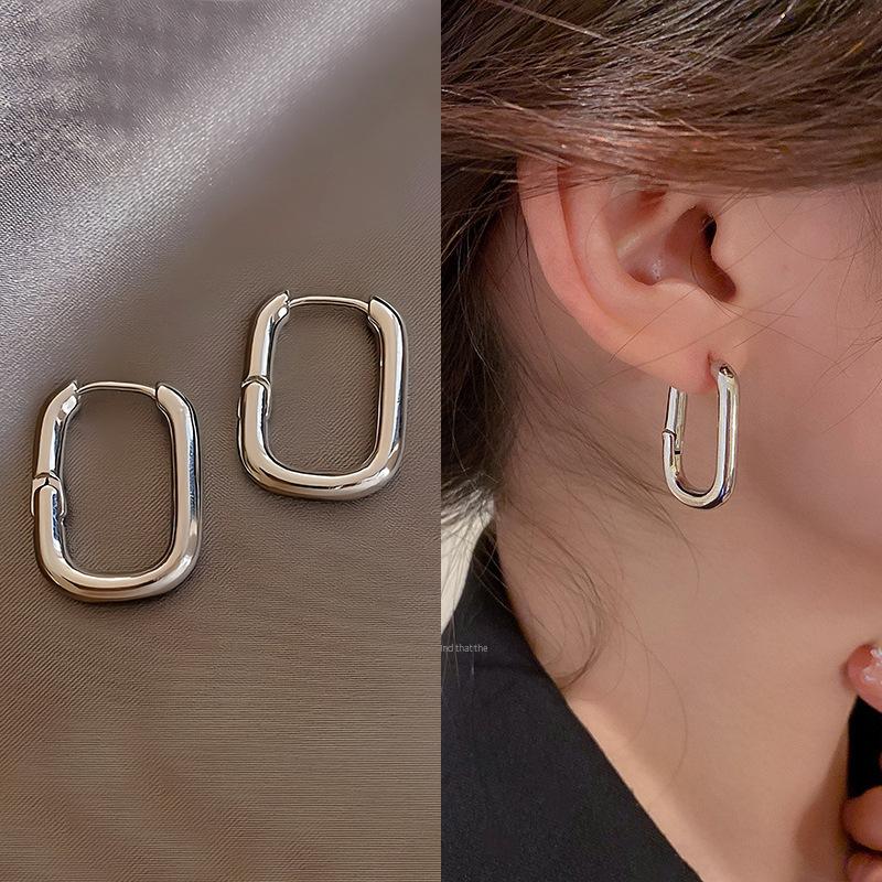 D0160方形耳扣-银色