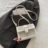 Bolso bandolera Joker cuadrado pequeño de gran capacidad, portátil, con texto sencillo, para hombro, bajo el brazo, bordado rómbico, novedad de invierno de 2024
