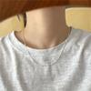 Collar de Plata Esterlina 925 Estilo K-Pop Coreano Fan Zhiqiao Ins Asimétrico Cuentas Blancas Arcoíris Collar Simple