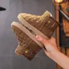 Botas de Neve Infantis Grandes Pequenas e Médias Forradas com Fleece Sapatos de Algodão Espessados 2024 Inverno Solado Macio Antiderrapante Botas de Cano Curto para Meninos