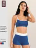 Bikini de dos piezas transfronterizo europeo y americano, estilo deportivo con parte inferior de corte recto, diseño de rayas de alta gama, adecuado para surf en la playa, con almohadillas en el pecho