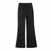 Calça esportiva boca de sino cinza escuro para mulheres, novo estilo primavera-verão 2025, calça de yoga justa, calça de moletom