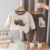 Conjunto de Ropa de Otoño para Niños 2026 Nuevo Estilo Moda de Primavera y Otoño para Niños Sudadera de Dibujos Animados Manga Larga Conjunto de Dos Piezas Ropa para Bebé