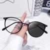 Nuevos lentes planos anti luz azul ultraligeros color marrón frío puro, artefacto para sin maquillaje, estilo ins, lentes planos literarios