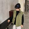 Chaleco Grueso de Algodón para Niños de la Casa de Hai Ma, Nuevo Modelo Otoño/Invierno 25, Ropa Infantil Estilo Coreano, Chaleco Versátil para Exteriores, Moderno
