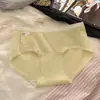 Roupa Íntima Feminina 10A Algodão de Xinjiang 60S Entrepierna Estendida 15cm Classe A Antibacteriana Cintura Média Adolescente Algodão Puro Calcinha Atacado