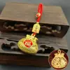 Nueva Marea Nacional Pequeños Regalos Llavero Exquisito Estilo Antiguo Calabaza Segura Colgante para Llavero de Coche Unisex Fortuna y Prosperidad