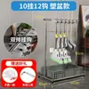 Suporte de Mopos de Chão em Aço Inoxidável, Prateleira de Armazenamento Comercial Móvel, Suporte para Mop e Vassoura, Prateleira de Armazenamento para Ferramentas de Limpeza