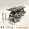 Roda Dupla de Aço Inoxidável com Diâmetro de 48mm, Design Alargado com 22 Fendas, Roda Plana para Portas de Correr, Portas de Pátio, Roda Subterrânea Reforçada Tipo Hu