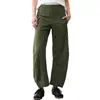 Pantalones de viaje para mujer más vendidos transfronterizos, con cintura elástica holgada, diseño de pierna curva, estilo de pierna ancha, bolsillos casuales y longitud recortada