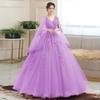 Aliexpress Nuevo Vestido de Noche de Hilo Colorido Vestido de Princesa para Fiesta de Banquete Reunión Anual Anfitrión Vestido de Noche Vestido Largo Estilo Tirantes