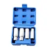 Extrator de parafuso sem cabeça de 4 peças ferramenta de desmontagem de parafuso espanado conjunto combinado de ferramentas para parafuso tipo rosca 1/2 fábrica