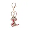 Llavero de Serpiente del Horóscopo Chino Más Vendido Lindo con Diamantes Completos Regalo para Novia Colgante de Bolso Accesorios para Llaves de Coche Venta al por Mayor