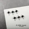 Negro Pistola Zirconia Serie Cruz Nueva Joyería para Uñas Flash de Gama Alta Versátil Joyería para Uñas Lujo Accesible Estilo Popular