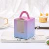 1 caja de papel para cupcakes Mafen de mano, transparente, con ventana, para postres, de West Point, venta al por mayor