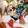 Pendente de Galo Criativo de Natal Transfronteiriço Animal para Árvore de Natal Acrílico Plano Decoração de Casa