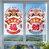 Decorações de Janela Ano do Cavalo 2026 Novo Modelo Decoração de Festival da Primavera Adesivos Estáticos Adesivos de Janela de Ano Novo Estilo Chinês