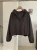 KEKEZOON Cardigan com Capuz e Zíper Cor Sólida Manga Longa Jaqueta Feminina Outono Casual Simples Jaqueta Top 8503