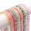 Novo Modelo 8/10 # Contas Redondas de Cristal de Gelo Contas de Vidro Estouradas Contas Soltas Pulseira DIY Colar de Contas Corrente de Celular Atacado